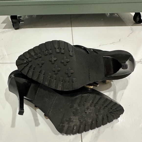 Alexander Wang Combat Stiletto Boot with Gold Buckles - Picture 4 of 5